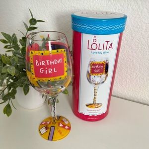 Lolita Love My Wine Birthday Girl Wine Glass